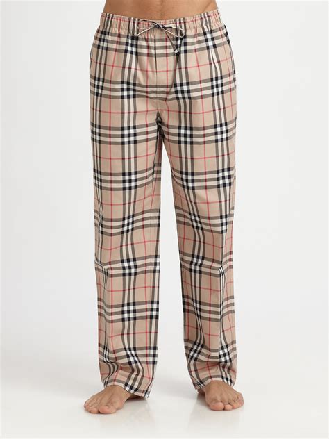 burberry pajama pants|burberry check cotton pajama pants.